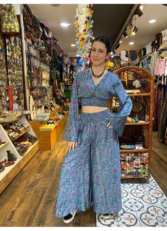 Uzun Kollu Alt Üst İpek Takım