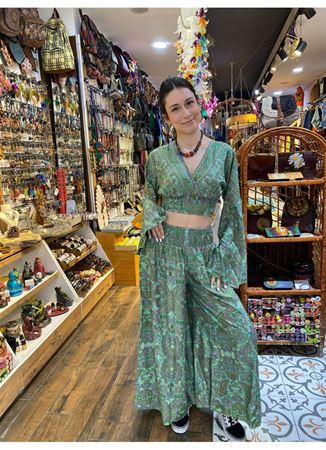 Uzun Kollu Alt Üst İpek Takım 