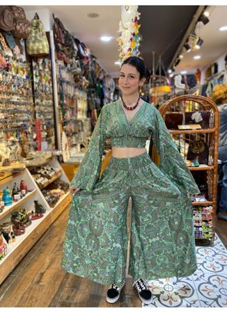 Uzun Kollu Alt Üst İpek Takım 