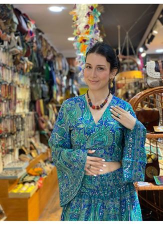 Uzun Kollu Alt Üst İpek Takım