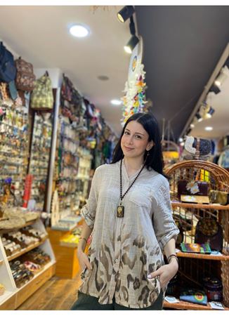 İTALYAN KETEN DESENLİ GÖMLEK