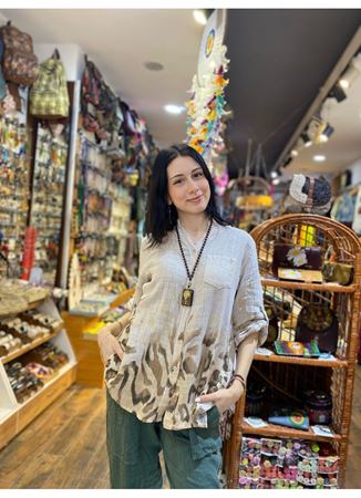 İTALYAN KETEN DESENLİ GÖMLEK