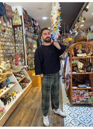 Erkek Viskon Pamuk Şalvar Pantolon