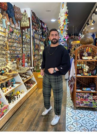 Erkek Viskon Pamuk Şalvar Pantolon