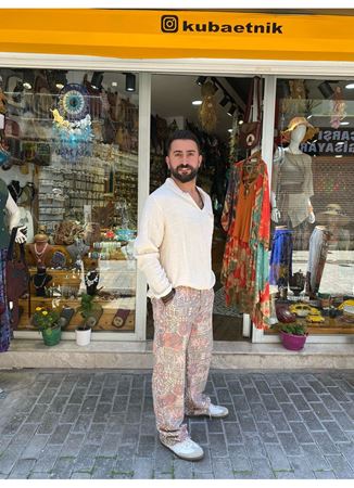 Erkek Viskon Pamuk Şalvar Pantolon