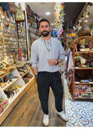 Erkek Viskon Pamuk Pantolon