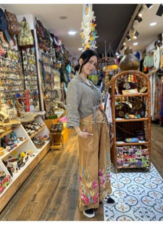 İtalyan Keten Pantolon Kahve