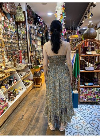 Boyundan Bağlamalı İpek Elbise