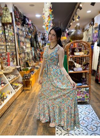 Askılı İpek Elbise 