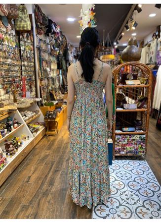 Askılı İpek Elbise 