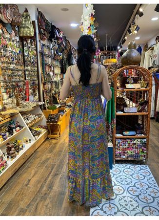 Askılı Önü Kısa İpek Elbise