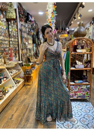 Askılı İpek Elbise