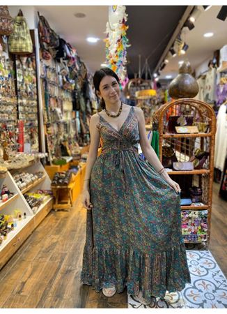 Askılı İpek Elbise