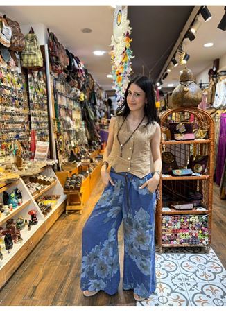 İtalyan Keten Kemerli Pantolon