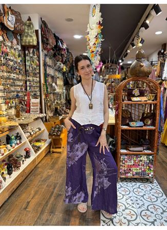 İtalyan Keten Kemerli Pantolon