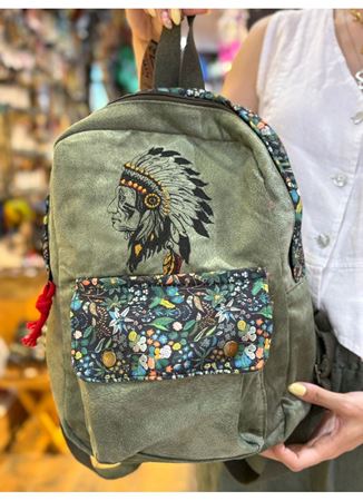 DOKUMA PAMUK SIRT ÇANTASI