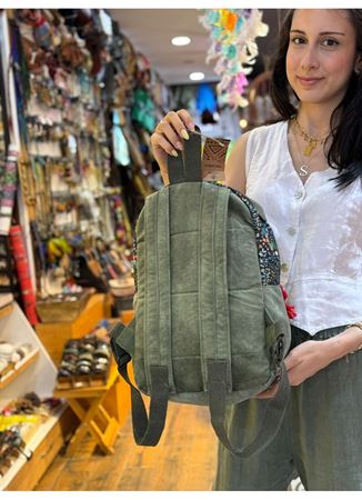 DOKUMA PAMUK SIRT ÇANTASI