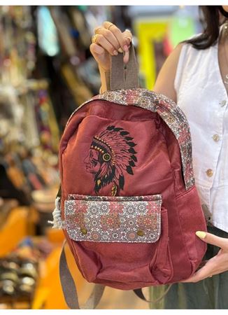 DOKUMA PAMUK SIRT ÇANTASI