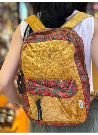 DOKUMA PAMUK SIRT ÇANTASI