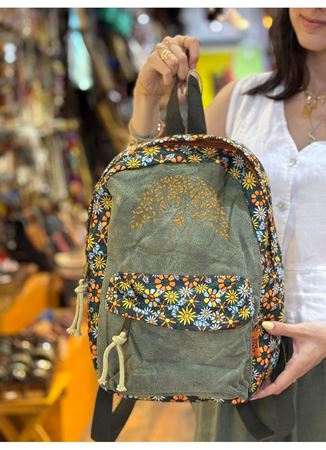 DOKUMA PAMUK SIRT ÇANTASI 