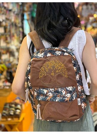 DOKUMA PAMUK SIRT ÇANTASI