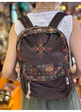 DOKUMA PAMUK SIRT ÇANTASI