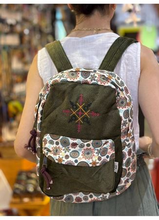 DOKUMA PAMUK SIRT ÇANTASI