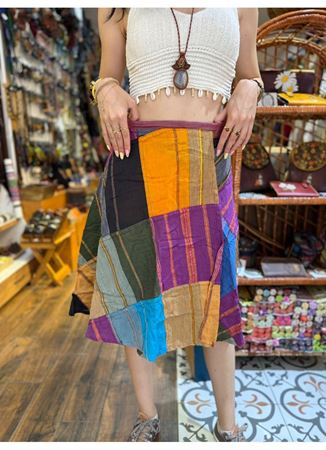 Belden Bağlamalı Nepal Etek Kısa