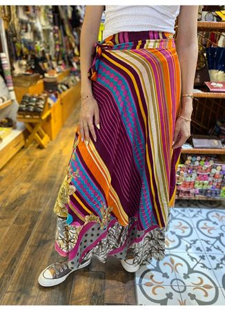 Çift Taraflı Nepal İpek Etek