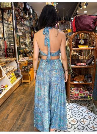 Alt Üst İpek Takım Mavi