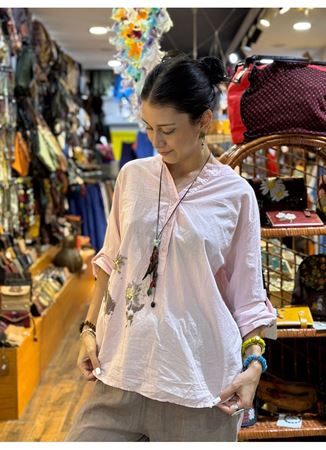 İtalyan Pamuk Gömlek Toz Pembe