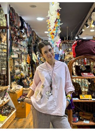 İtalyan Pamuk Gömlek Toz Pembe