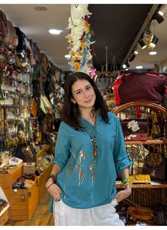 İtalyan Pamuk Gömlek Turkuaz