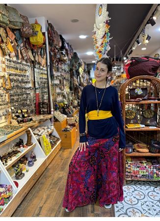 Hint Çiçekli Pantolon Pembe