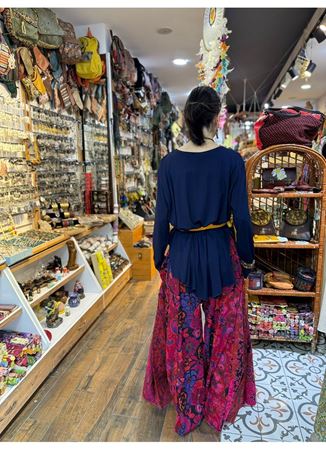 Hint Çiçekli Pantolon Pembe