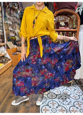 Patchwork Beli Lastikli Etek