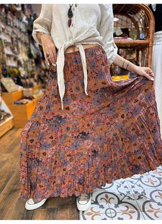 Patcwork Beli Lastikli Etek