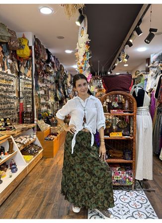 Patchwork Beli Lastikli Etek