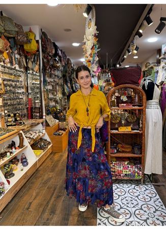 İtalyan Keten Bağlamalı Gömlek Sarı