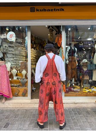 Patchwork Şalvar Tulum Renkli