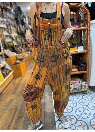 Patchwork Şalvar Tulum Sarı