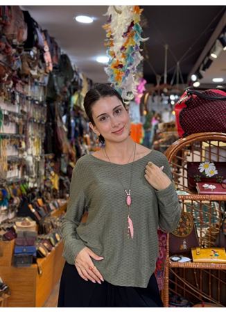 İtalyan Pamuk Bluz Yeşil