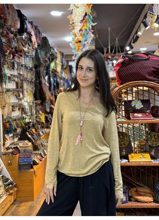 İtalyan Pamuk Bluz Sarı