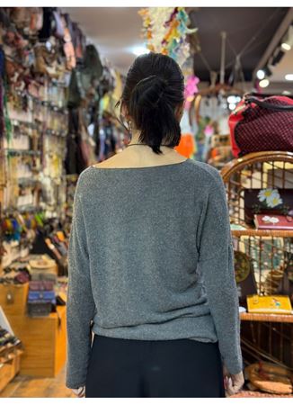 İtalyan Pamuk Bluz Gri