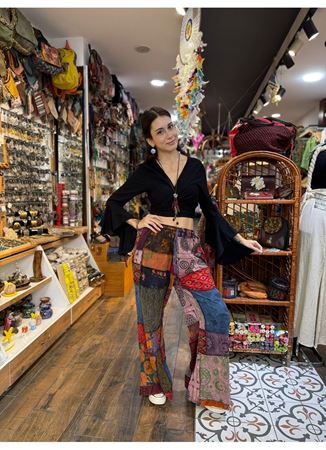 Nepal Etnik Patchwork Pantolon