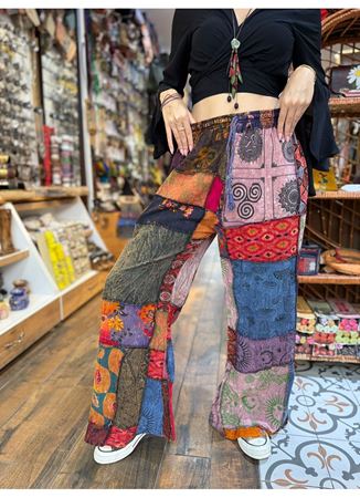 Nepal Etnik Patchwork Pantolon