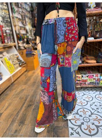 Nepal Etnik Patchwork Pantolon