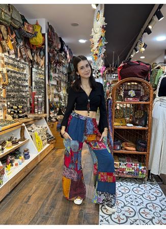 Nepal Etnik Patchwork Pantolon