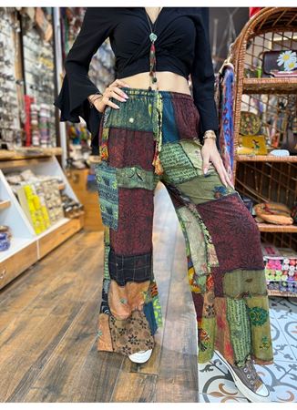 Nepal Etnik Patchwork Pantolon