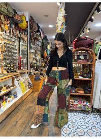 Nepal Etnik Patchwork Pantolon